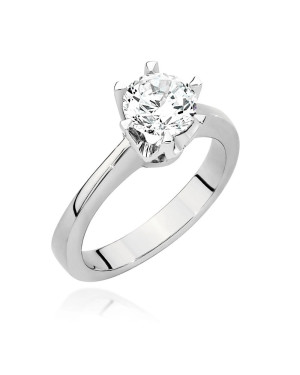 Engagement ring with diamond white gold 0.70ct