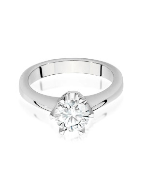 Engagement ring with diamond white gold 0.70ct