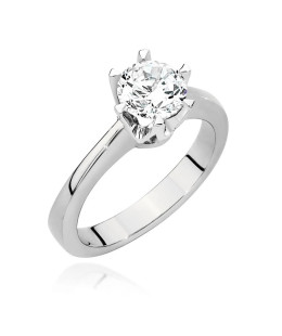 Engagement ring with diamond white gold 1.00ct