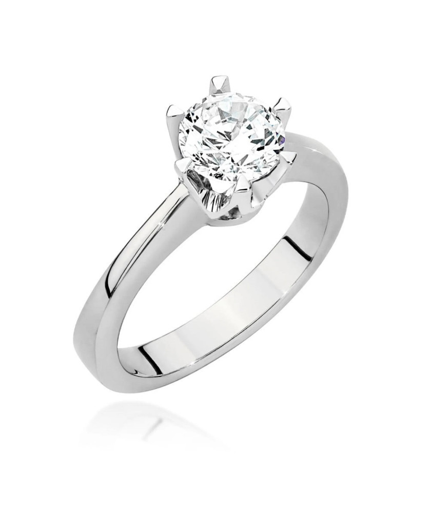 Engagement ring with diamond white gold 1.00ct