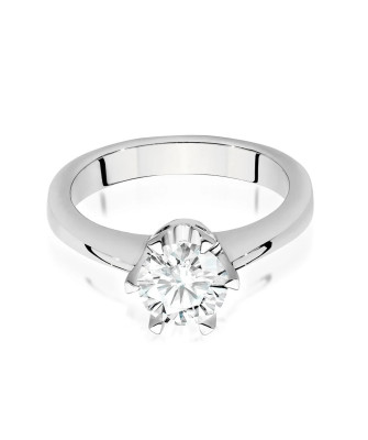 Engagement ring with diamond white gold 1.00ct
