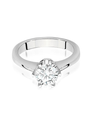 Engagement ring with diamond white gold 1.00ct
