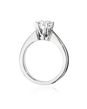 Engagement ring with diamond white gold 1.00ct