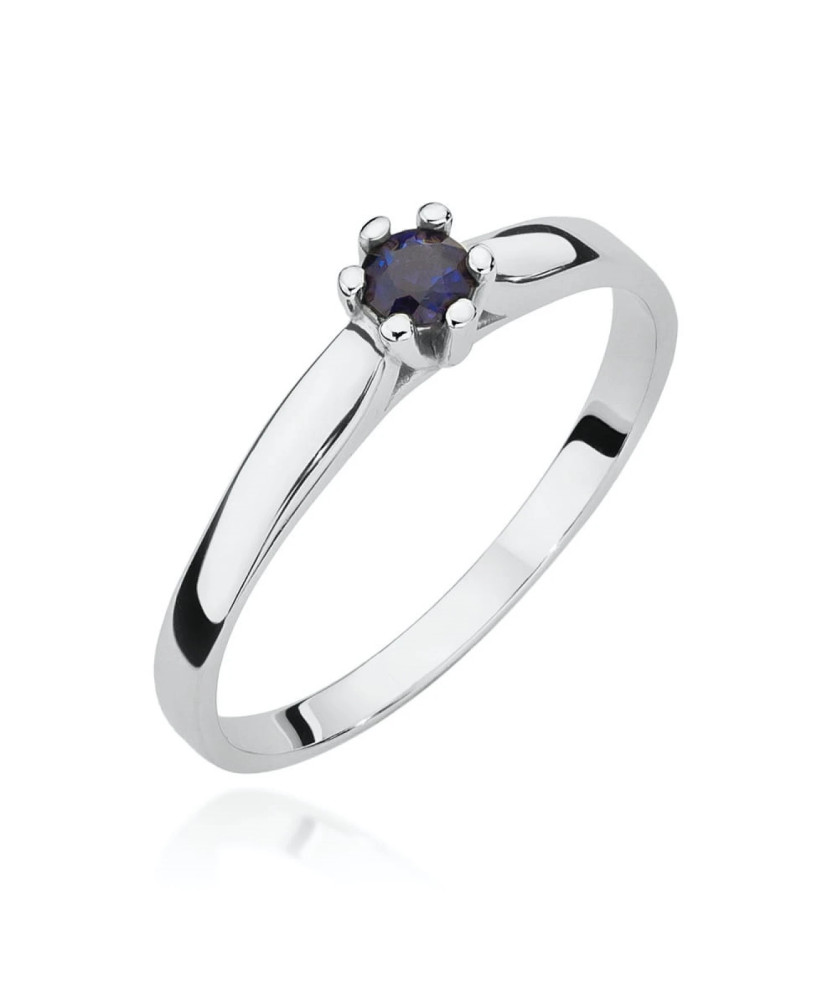 Ring with sapphire white gold 0.15ct