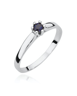 Ring with sapphire white gold 0.15ct