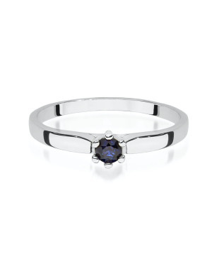 Ring with sapphire white gold 0.15ct