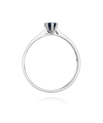 Ring with sapphire white gold 0.15ct