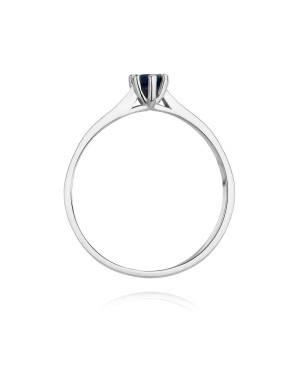 Ring with sapphire white gold 0.15ct