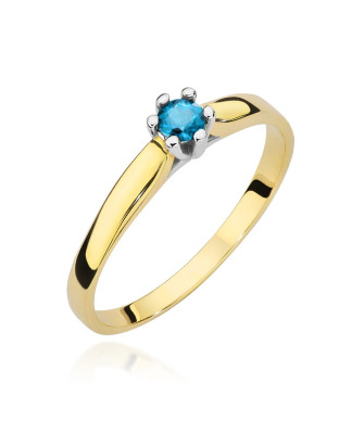Gold ring with topaz 0.15ct