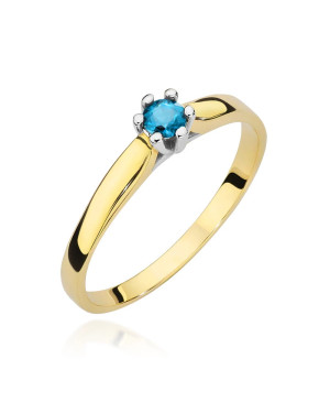 Gold ring with topaz 0.15ct