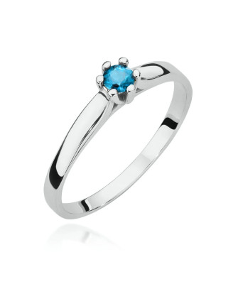 Topaz ring white gold 0.15ct