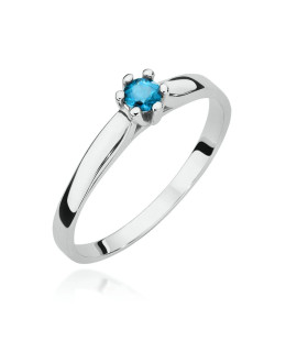 Topaz ring white gold 0.15ct
