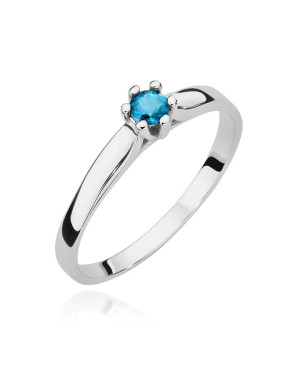 Topaz ring white gold 0.15ct