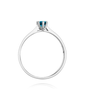 Topaz ring white gold 0.15ct