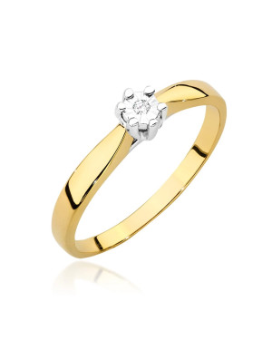 Gold ring with 0.01ct diamond