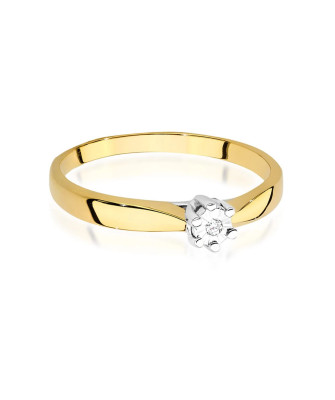 Gold ring with 0.01ct diamond
