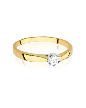 Gold ring with 0.01ct diamond