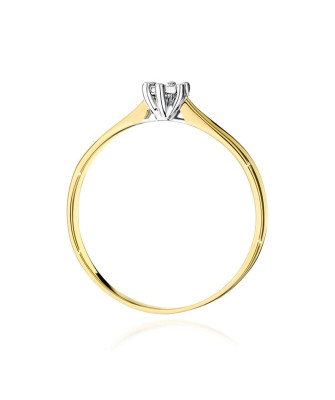 Gold ring with 0.01ct diamond