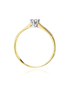 Gold ring with 0.01ct diamond