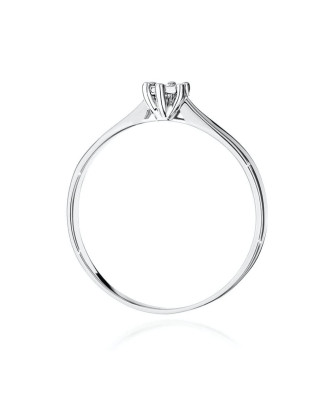 White gold ring with 0.01ct diamond