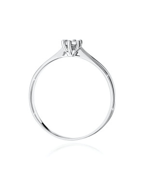 White gold ring with 0.01ct diamond