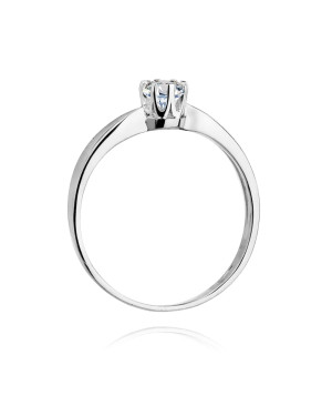 Pierścionek z białego złota z diamentem 0,40ct