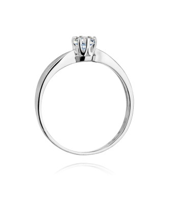 Pierścionek z białego złota z brylantem 0,50ct