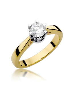 Gold ring with 1.00ct diamond