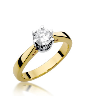 Gold ring with 1.00ct diamond