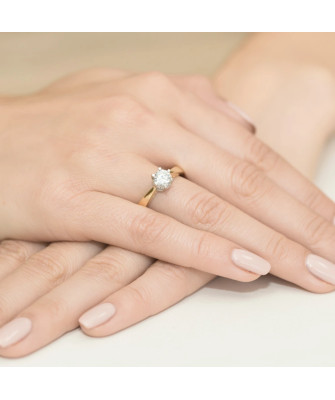 Gold ring with 1.00ct diamond