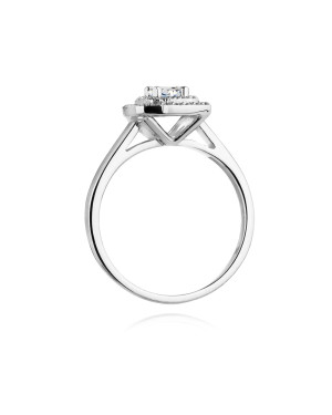 14k gold ring white gold brilliant diamonds 0.50ct