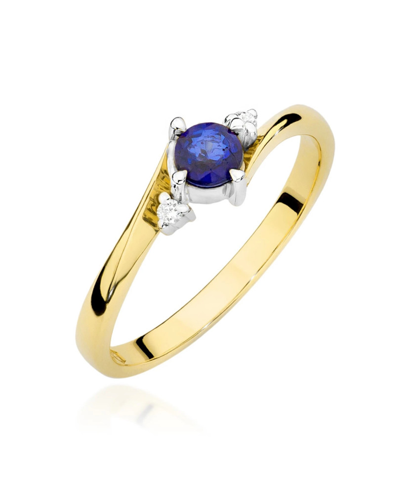 14k Gold Ring Sapphire 0.30ct