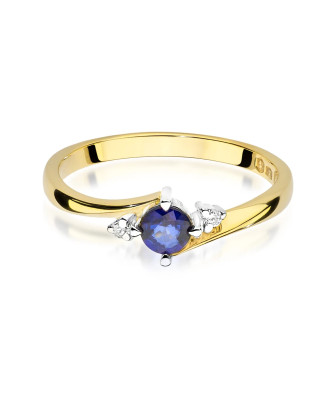 14k Gold Ring Sapphire 0.30ct