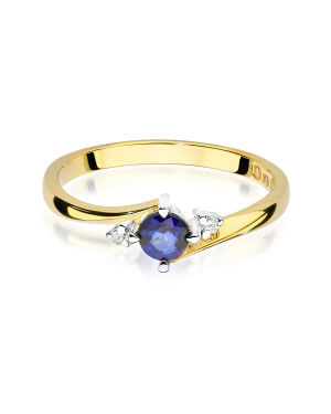 14k Gold Ring Sapphire 0.30ct