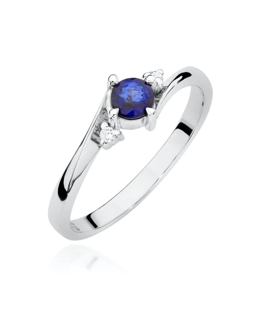 Sapphire ring white gold 0.30ct