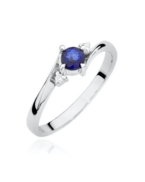 Sapphire ring white gold 0.30ct