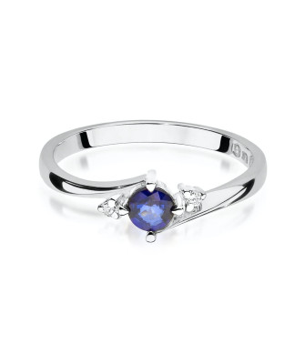 Sapphire ring white gold 0.30ct