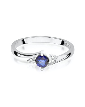 Sapphire ring white gold 0.30ct