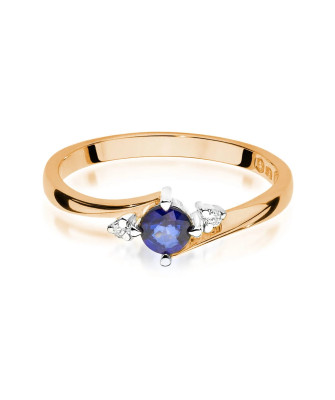 14k Rose Gold Ring Sapphire 0.30ct