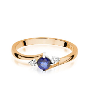 14k Rose Gold Ring Sapphire 0.30ct