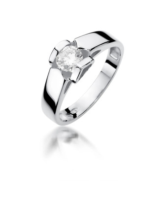 Diamond ring white gold 0.50ct certificate