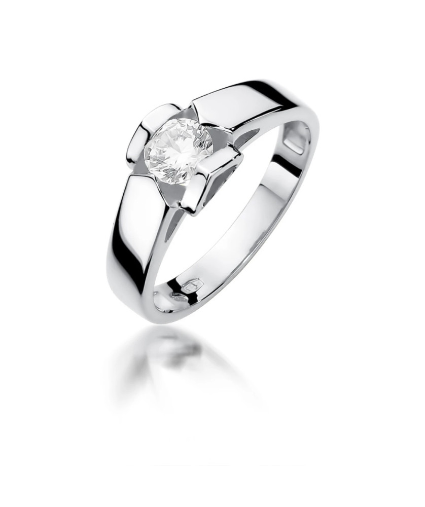 Diamond ring white gold 0.50ct certificate