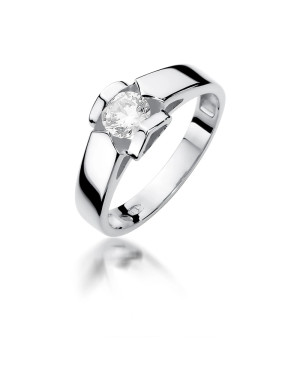 Diamond ring white gold 0.50ct certificate