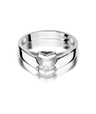 Diamond ring white gold 0.50ct certificate