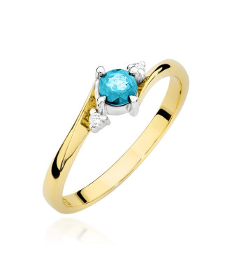 Gold ring with topaz 0.25ct