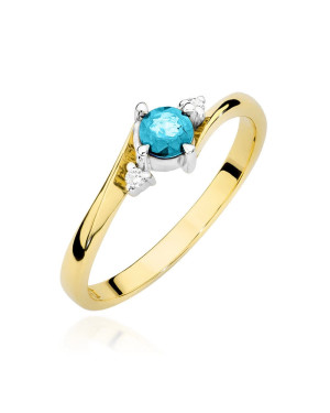 Gold ring with topaz 0.25ct