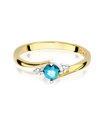 Gold ring with topaz 0.25ct