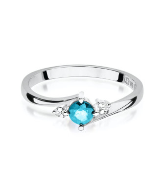 Gold ring with topaz white gold 0.25ct