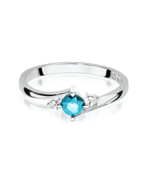 Gold ring with topaz white gold 0.25ct