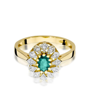 Gold ring with emerald 0.40ct